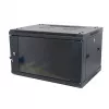 ALLNET 19 inch Wandgehäuse 15U 1-teilig 600mm Tiefe Schwarz Flat Pack SMA-Serie