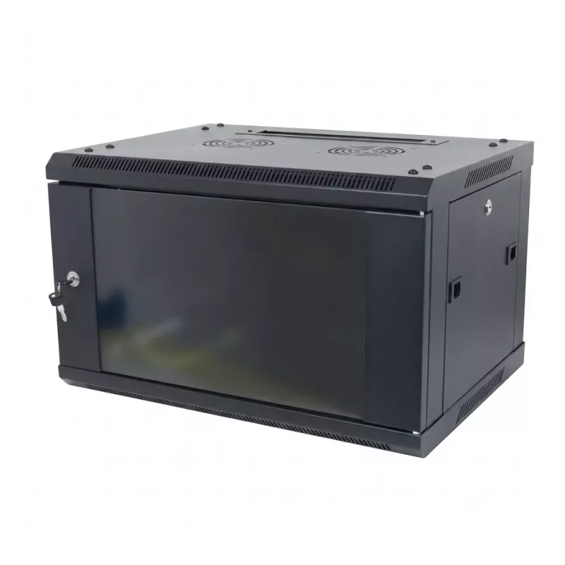 ALLNET 19 inch Wandgehäuse 15U 1-teilig 600mm Tiefe Schwarz Flat Pack SMA-Serie