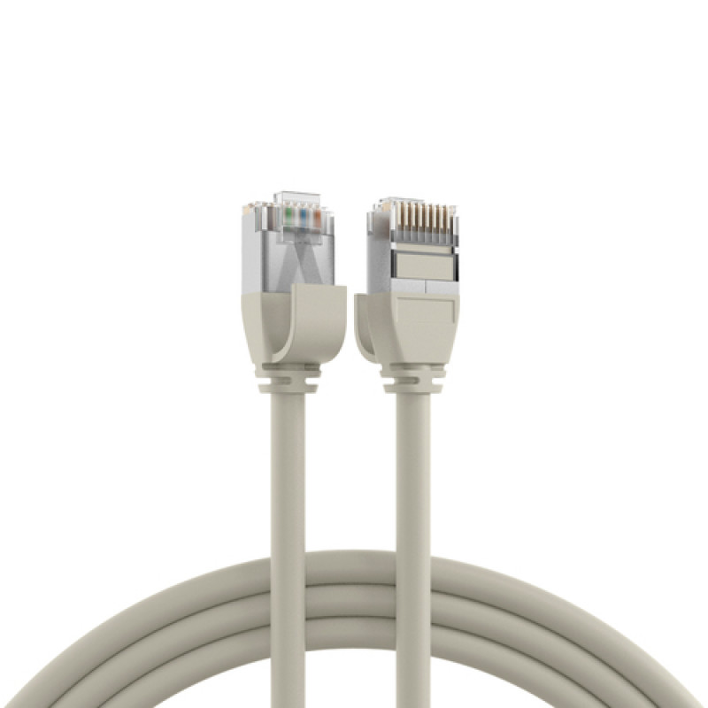 EFB Elektronik RJ45 Patchkabel Cat.6A U/FTP TPE 4mm Ultraflex Grau 1m