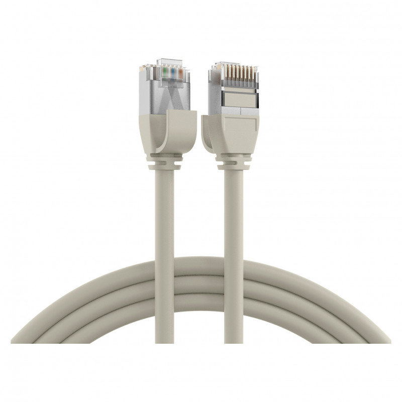 EFB Elektronik RJ45 Patchkabel Cat.6A U/FTP TPE 4mm Ultraflex Grau 1m
