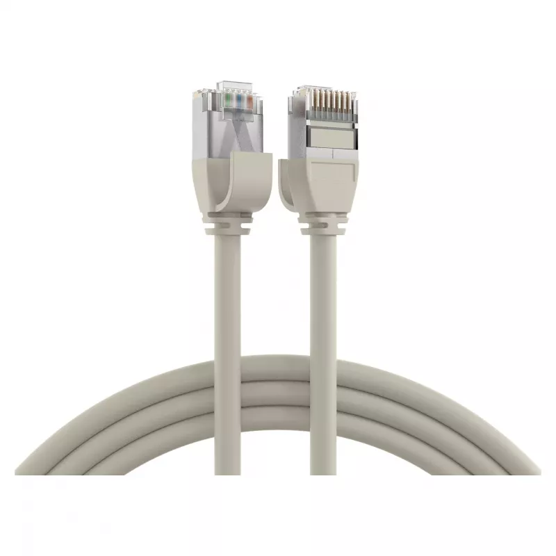 EFB Elektronik RJ45 Patchkabel Cat.6A U/FTP TPE 4mm Ultraflex Grau 1m