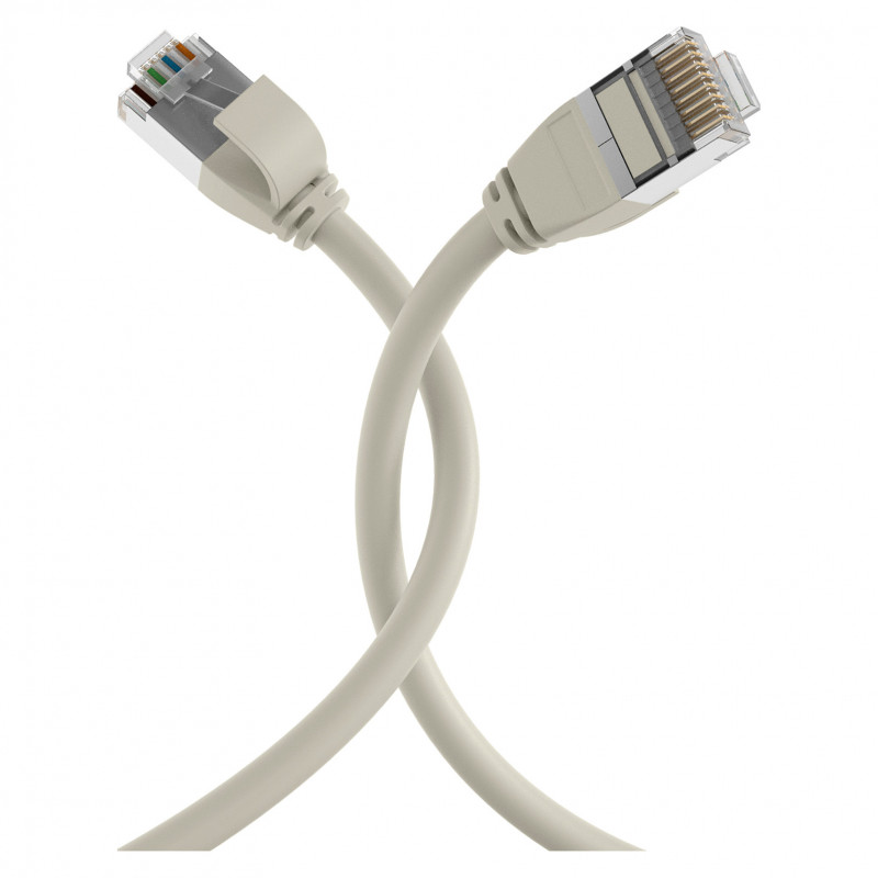 EFB Elektronik RJ45 Patchkabel Cat.6A U/FTP TPE 4mm Ultraflex Grau 1m