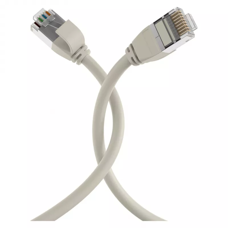EFB Elektronik RJ45 Patchkabel Cat.6A U/FTP TPE 4mm Ultraflex Grau 1m