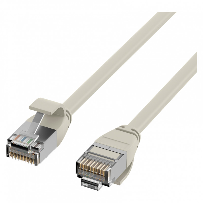 EFB Elektronik RJ45 Patchkabel Cat.6A U/FTP TPE 4mm Ultraflex Grau 1m