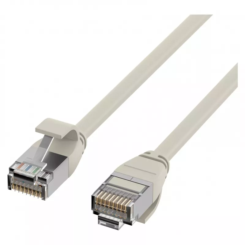 EFB Elektronik RJ45 Patchkabel Cat.6A U/FTP TPE 4mm Ultraflex Grau 1m
