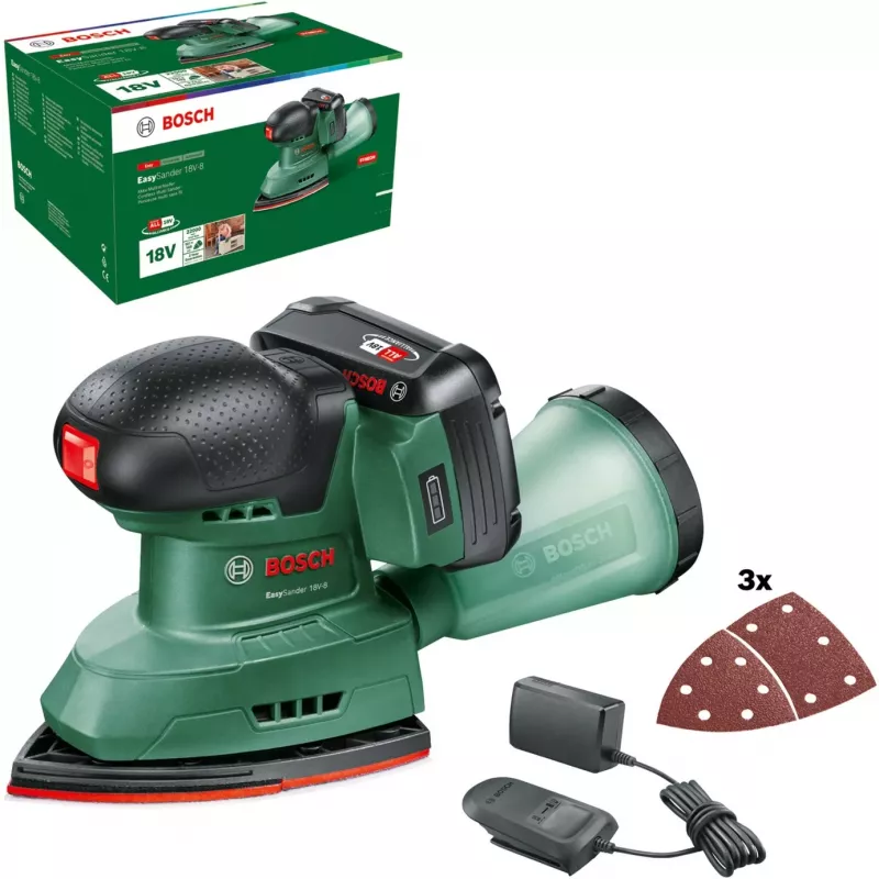 Bosch EasySander 18V-8 Akku-Multischleifer Set 2,0Ah POWER FOR ALL