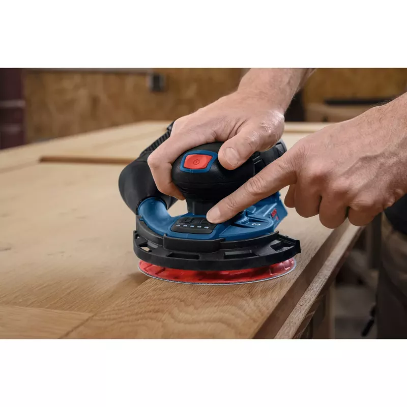Bosch Professional GEX 12V-150-3 Akku-Exzenterschleifer (12V, 150 mm, Brushless EC Motor, im L-BOXX)