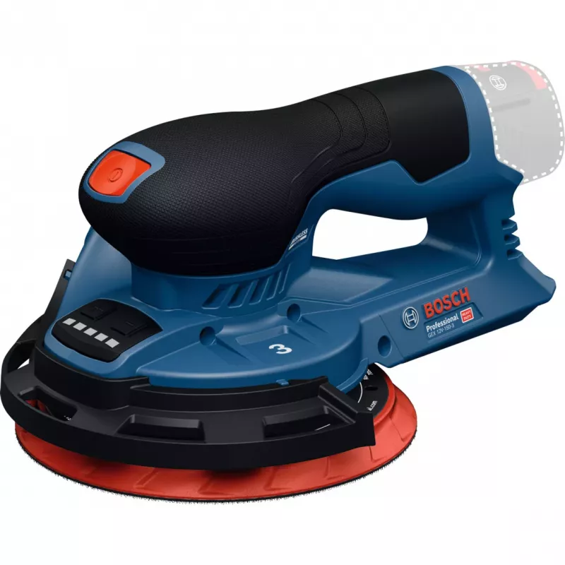 Bosch Professional GEX 12V-150-3 Akku-Exzenterschleifer (12V, 150 mm, Brushless EC Motor, im L-BOXX)