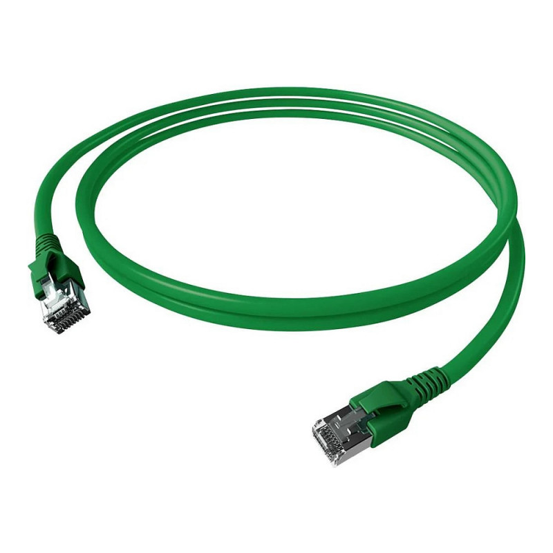 EasyLan FlexBoot Cat.6A S/FTP Patchkabel, Grün, 0,50m