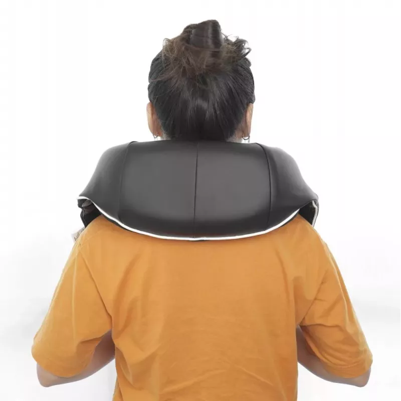 RENPHO U-Neck 1 Shiatsu Nacken- und Schultermassagegerät mit Wärme, 8 bidirektionalen Rotationsknoten, 3 Geschwindigkeitsstufen, Schwarz