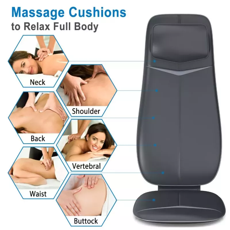 RENPHO Nacken- und Rückenmassagekissen Schwarz (PEU-RF-BM076-BK)