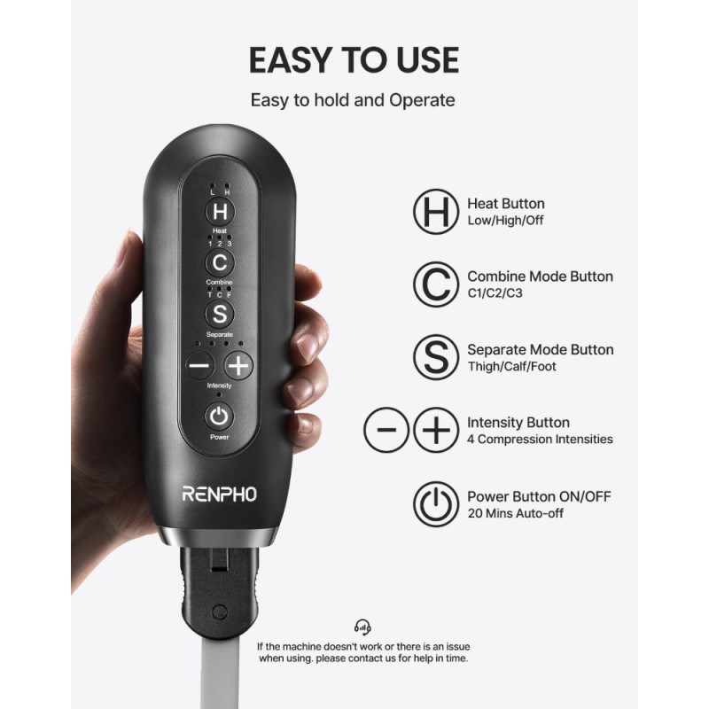 RENPHO Aeria Ultimate Thermal 2 Leg Massager With Heat