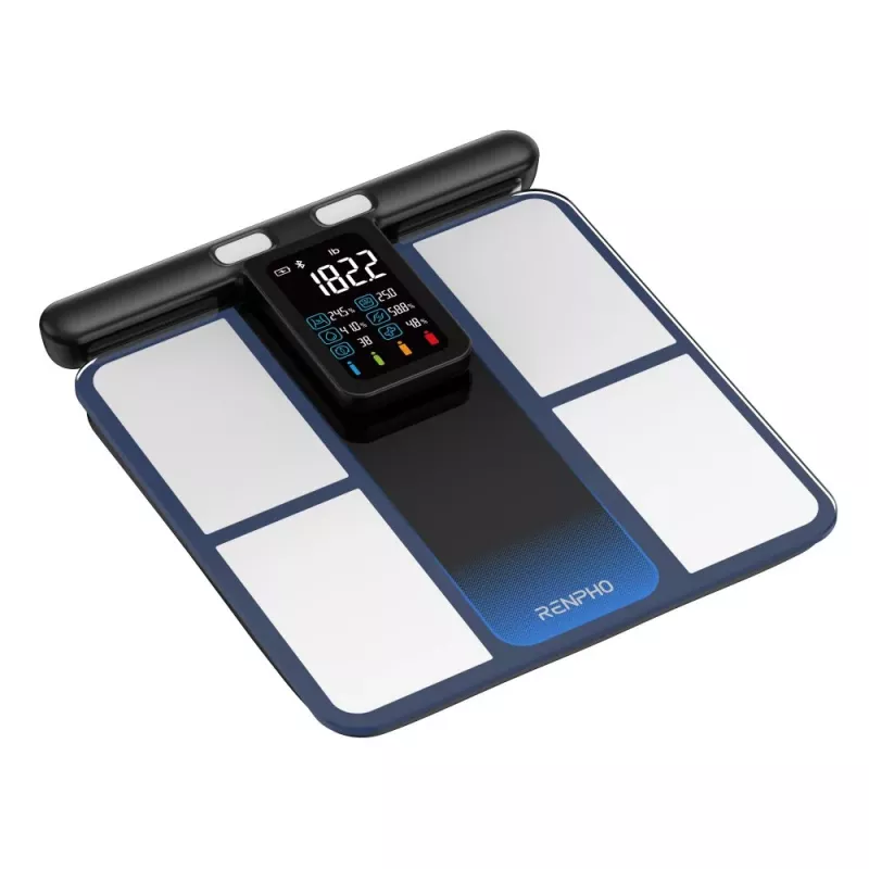 RENPHO Morpho Scan MSC01 Körperanalysewaage mit einziehbarem Griff, Wi-Fi & Bluetooth, Schwarz