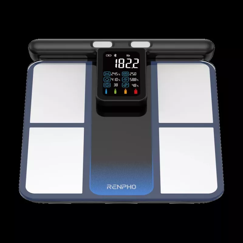 RENPHO Morpho Scan MSC01 Körperanalysewaage mit einziehbarem Griff, Wi-Fi & Bluetooth, Schwarz