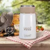 Maestro MR-1646-80 Dinner Thermos 0,8 L Edelstahl Vakuum-Isolierflasche für Speisen mit Klapplöffel