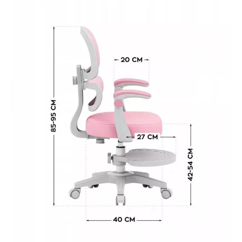 MARK ADLER Junior 4.4 Pink Dreh-Schreibtischstuhl