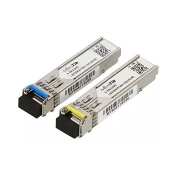 MikroTik SFP Module S-3553LC20D, 1,25 Gb/s, 20 km, Single-Mode, Paar (T1310nm/R1550nm) + (T1550nm/R1310nm)