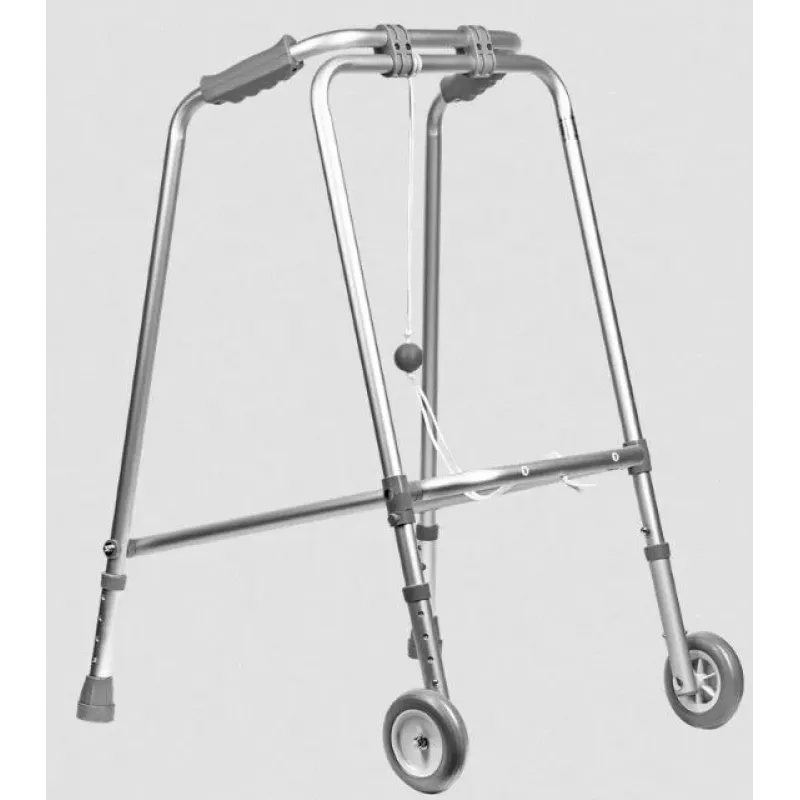 REHA FUND RF-100 Faltbarer Rehabilitationsgehhilfe Silber Aluminium
