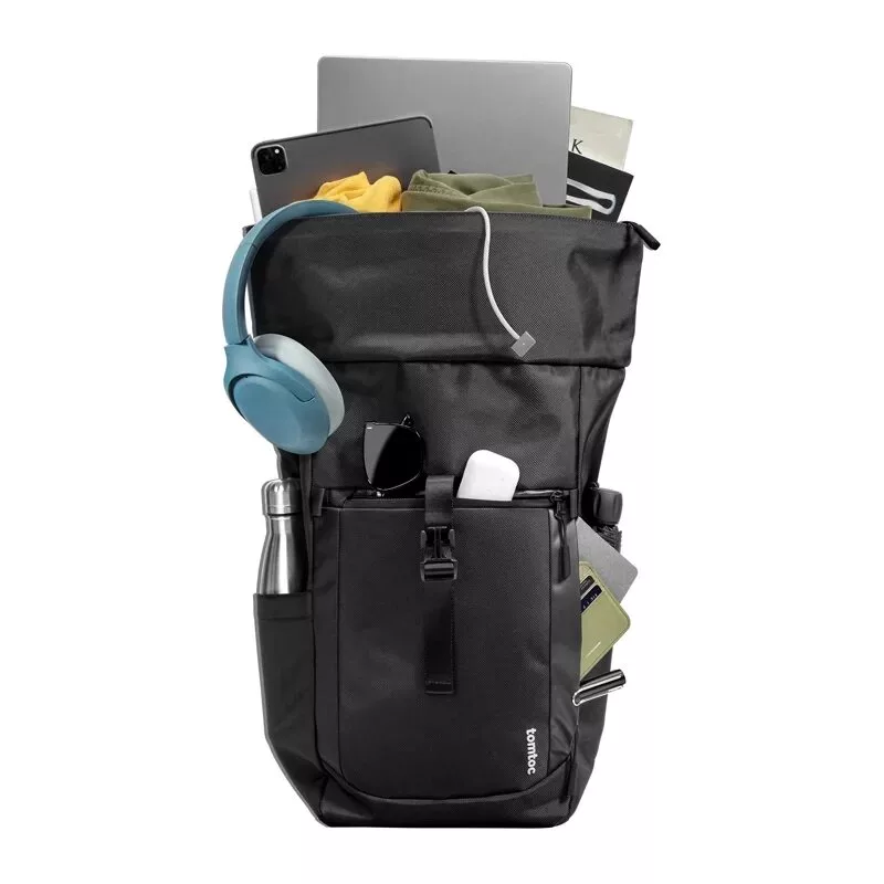 Tomtoc Navigator-T61 Laptop Travel Backpack, 25-30 L, 17.3 inch, Schwarz
