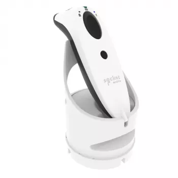 Socket Mobile SocketScan S720 Handheld Barcode Scanner 1D 2D Wireless Bluetooth White with Charging Cradle