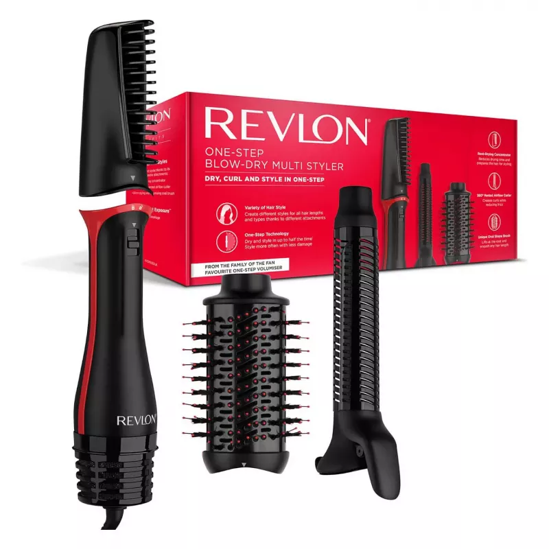 REVLON Haartrockner und Multistyler One-Step OneStep Schwarz Rot (RVDR5333E)