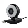 WEMISS CM-A2 Stream Series mit Ringlicht Full-HD-Webcam, 1/3 inch CMOS-Sensor, Schwarz