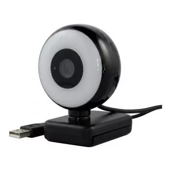 WEMISS CM-A2 Stream Series mit Ringlicht Full-HD-Webcam, 1/3 inch CMOS-Sensor, Schwarz