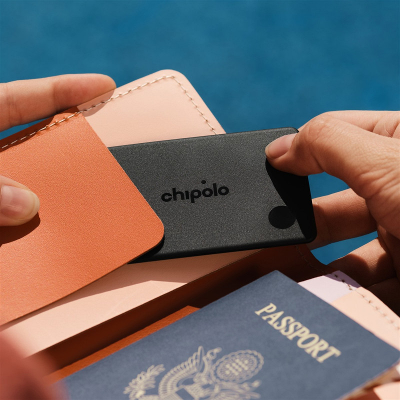 Chipolo CARD & LOOP Wiederaufladbarer Bluetooth-Tracker Bundle für iOS & Android, Charcoal