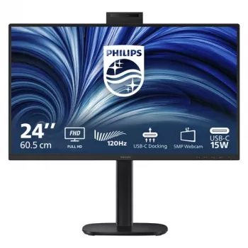 Philips 24B2U3301H 23.8 inch IPS Full HD Monitor - 75Hz, USB-C Hub, integrierte Webcam & Lautsprecher
