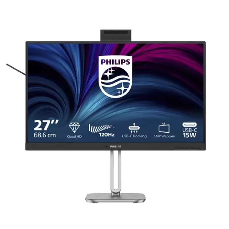Philips 27B2U4601H 4000 Series 27-Zoll IPS QHD Monitor mit USB-C 90W PD, Webcam, KVM