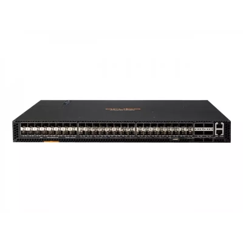 HPE Aruba 8320 48-Port 10GbE SFP+ und 6-Port 40GbE QSFP+ Managed Layer 3 Switch mit 2x 400W Netzteilen, 5x Lüftern, Rack-Kit, TAA-konform