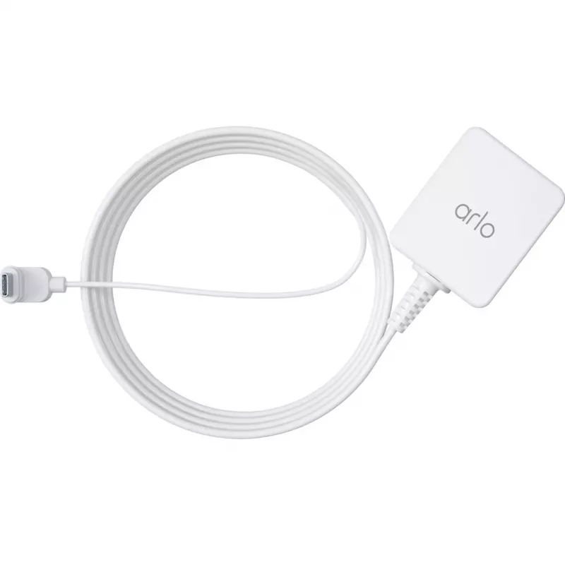 ARLO USB-Ladeadapter Eurostecker auf USB-C 7,6 m Outdoor Weiß