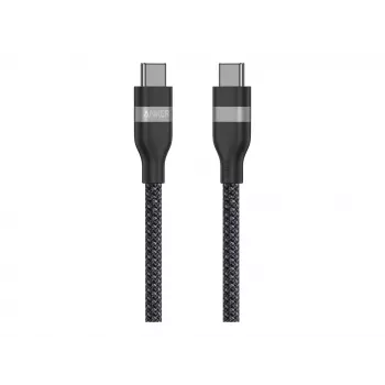 Anker USB C to USB C 240W Upcycled-Braided Fast Charging Cable A82E2 (1,8 m, Schwarz)