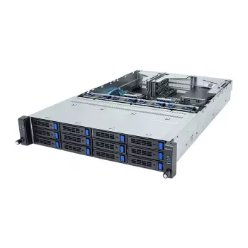 Giga Computing GigaByte R263-S30-AAH2 2U Rackmount Server Barebone, 12x 3,5 inch/2,5 inch Hot-Swap Bays, 2x 1300W Redundant PSU, Intel C236, LGA 1151