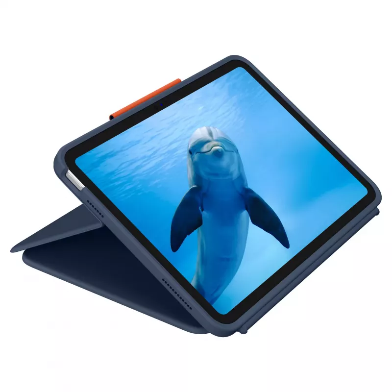Logitech Rugged Combo 4 Touch Tastaturhülle mit Trackpad für Apple iPad 10. Generation - Classic Blue - Pan Nordic QWERTY