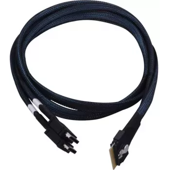 Microchip Adaptec Internes NVMe-Kabel 1x SFF-8654 x8 auf 2x SFF-8612 x4 (OCuLink) 0,8 m SlimSAS auf OCuLink für NVMe-Laufwerke