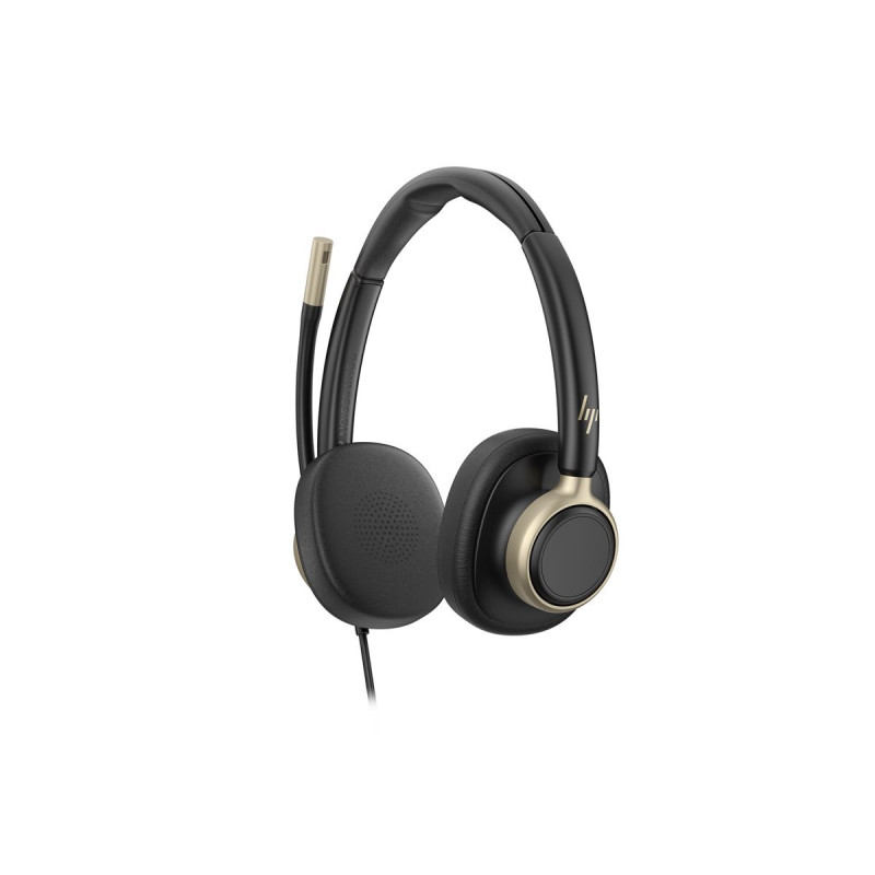 HP Poly Mission 825 Kabelgebundenes Stereo-USB-Headset mit ANC - Schwarz