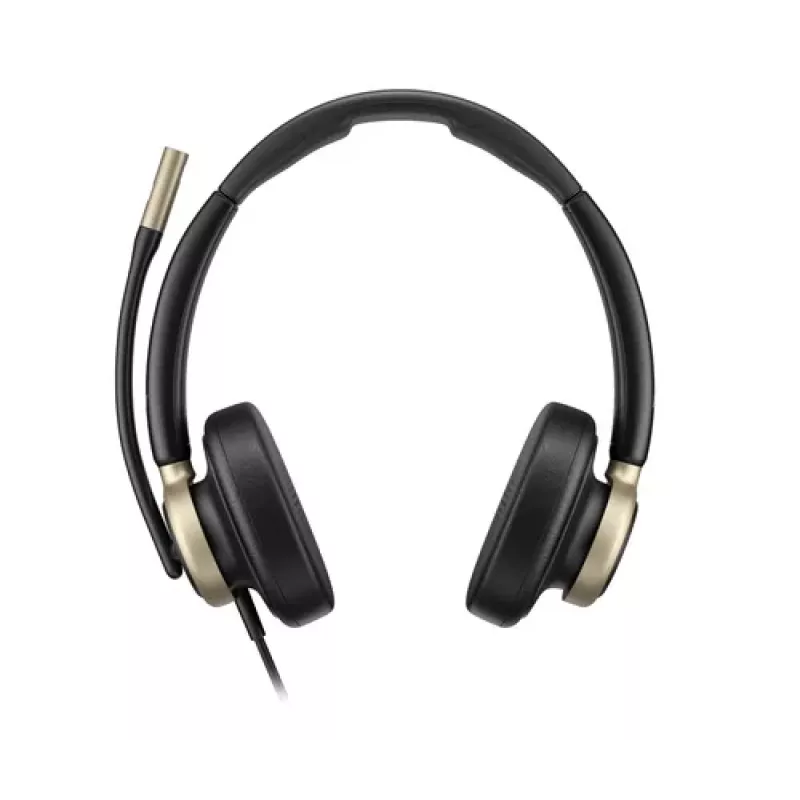 HP Poly Mission 825 Kabelgebundenes Stereo-USB-Headset mit ANC - Schwarz