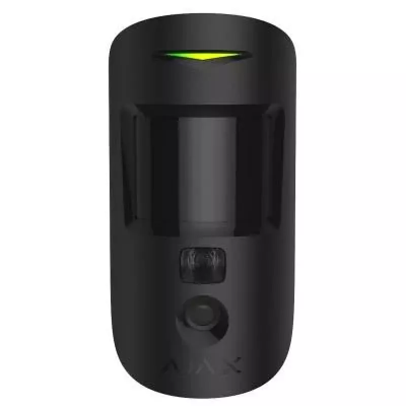 AJAX MotionCam HD Kabelloser Bewegungsmelder mit Kamera, Schwarz (PHOD 118275)