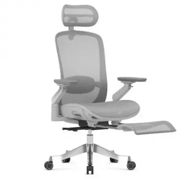 MARK ADLER Leadpro 8.7 Grau Bürostuhl mit Kopfstütze und Wippmechanismus