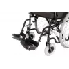 REHA FUND Stahl-Rollstuhl RF-1/45/PN/CZA-624/PU - Manueller Rollstuhl, 45 cm Sitzbreite, 120 kg Belastbarkeit, Schwarz
