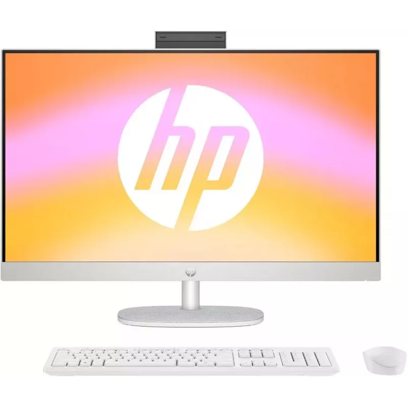 HP All-in-One 27-cr0024na Desktop-PC, 27 inch Full HD IPS-Display, Intel Core i7-1355U, 8 GB DDR4-RAM, 512 GB PCIe NVMe SSD, Windows 11 Home, Natural Silver (generalüberholt)