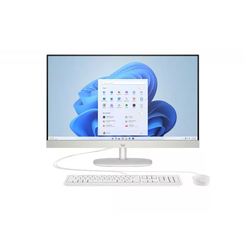 HP All-in-One 27-cr0004nc, AMD Ryzen 7 7730U, 32 GB RAM, 1 TB SSD, 27 inch Full HD IPS, Windows 11 Home, Weiß (generalüberholt)
