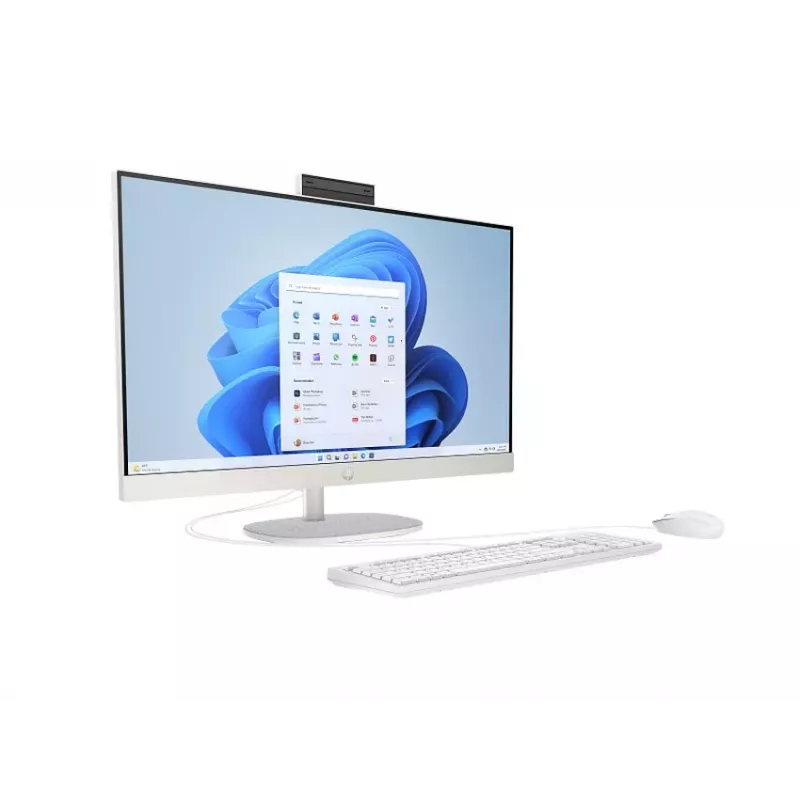HP All-in-One 27-cr0004nc, AMD Ryzen 7 7730U, 32 GB RAM, 1 TB SSD, 27 inch Full HD IPS, Windows 11 Home, Weiß (generalüberholt)