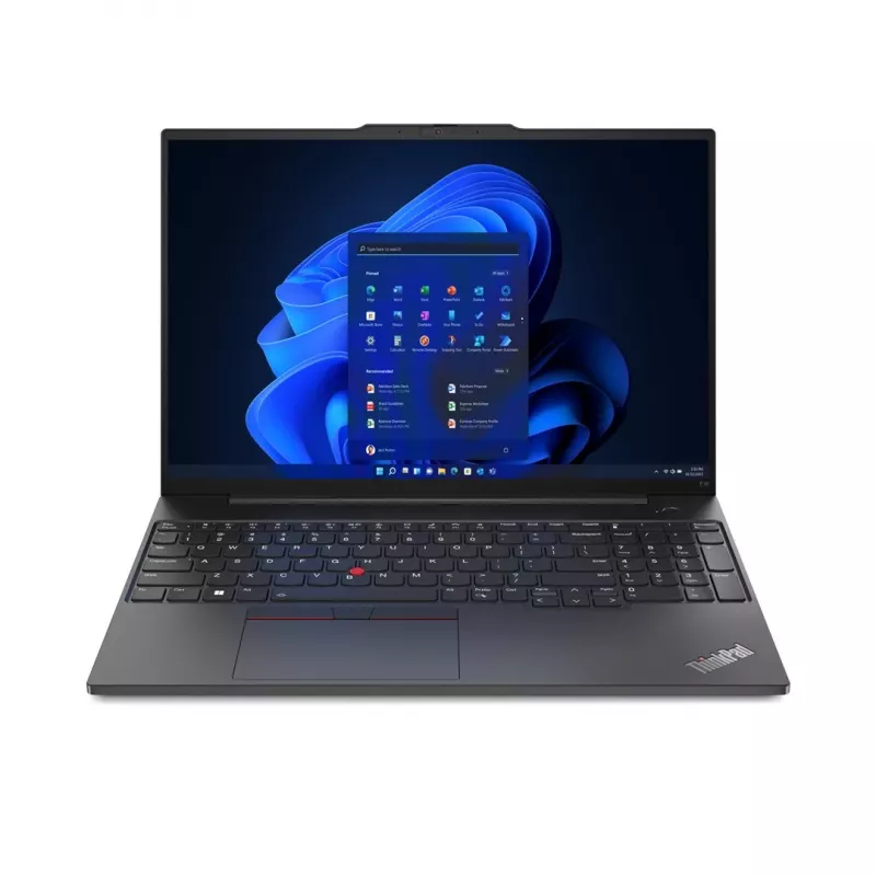 Lenovo ThinkPad E16 Gen 1 Intel Core i5-1335U Laptop 16 inch WUXGA 16GB DDR4 256GB SSD Wi-Fi 6 Windows 11 Pro Schwarz