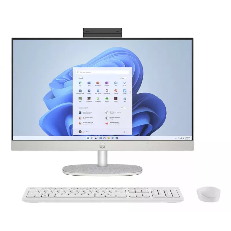 HP All-in-One 24-cr0061nf, AMD Ryzen 7 7730U, 16 GB RAM, 1 TB SSD, 23,8 inch Full HD IPS, Windows 11 Home, Weiß