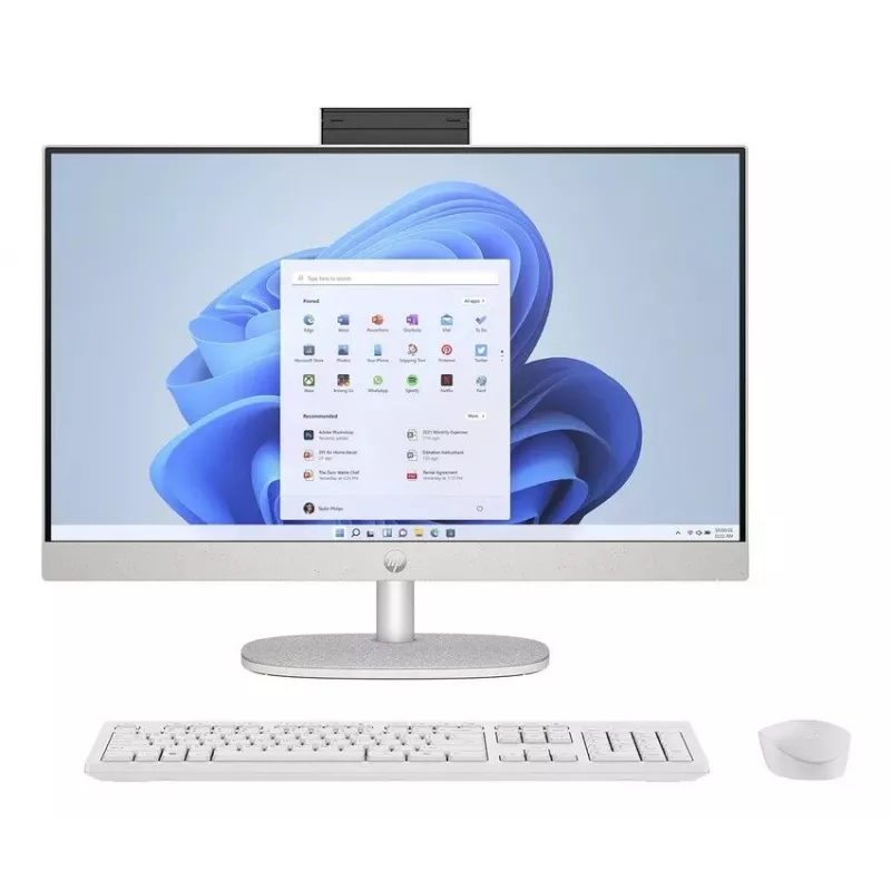 HP All-in-One 24-cr0061nf, AMD Ryzen 7 7730U, 16 GB RAM, 1 TB SSD, 23,8 inch Full HD IPS, Windows 11 Home, Weiß
