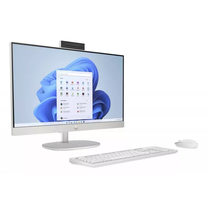 HP All-in-One 24-cr0061nf, AMD Ryzen 7 7730U, 16 GB RAM, 1 TB SSD, 23,8 inch Full HD IPS, Windows 11 Home, Weiß