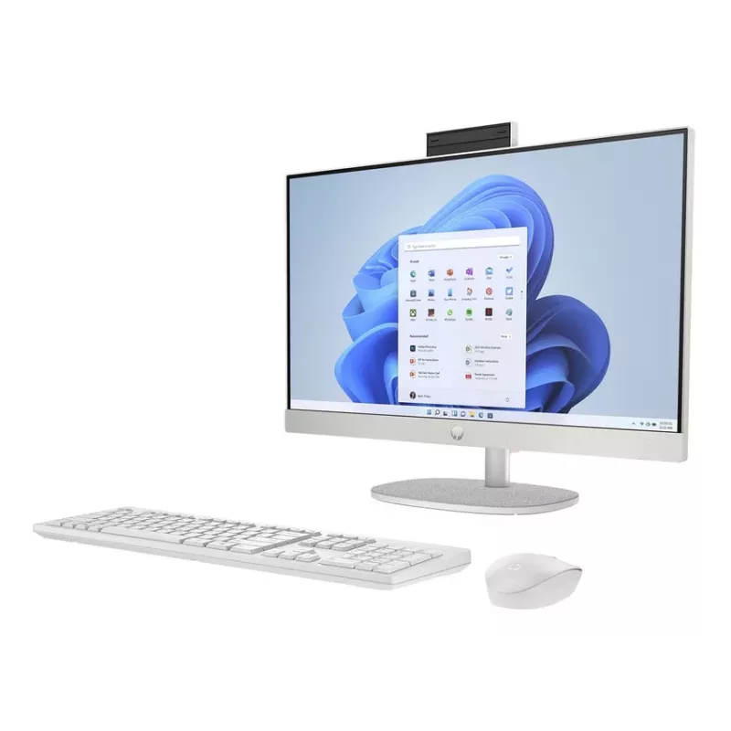 HP All-in-One 24-cr0061nf, AMD Ryzen 7 7730U, 16 GB RAM, 1 TB SSD, 23,8 inch Full HD IPS, Windows 11 Home, Weiß