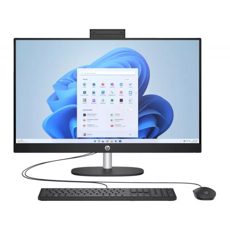 HP All-in-One 27-cr0038na, 27 inch Full HD IPS, AMD Ryzen 5, 16GB RAM, 1TB SSD, Windows 11 Home, Natural Silver (generalüberholt)